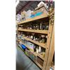 Image 1 : 4 SHELVES FULL OF ASSORTED DECORATIVE PIECES - CANDLE HOLDERS, GLASSWARE, CANDLES AND MORE