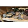 Image 4 : 4 SHELVES FULL OF ASSORTED DECORATIVE PIECES - CERAMIC PLANTERS, WATERING CANS, BOXES AND MORE