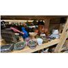 Image 5 : 4 SHELVES FULL OF ASSORTED DECORATIVE PIECES - CERAMIC PLANTERS, WATERING CANS, BOXES AND MORE