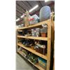 Image 1 : 4 SHELVES FULL OF ASSORTED DECORATIVE PIECES - ARTIFICIAL FLOWERS, PLANTERS AND MORE