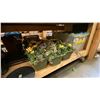 Image 6 : 4 SHELVES FULL OF ASSORTED DECORATIVE PIECES - ARTIFICIAL FLOWERS, PLANTERS AND MORE