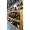 Image 14 : 4 SHELVES FULL OF ASSORTED  MODERN & VINTAGE LAMPS - FLOOR LAMPS, TABLE LAMPS, LANTERNS AND PARTS