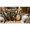 Image 15 : 4 SHELVES FULL OF ASSORTED  MODERN & VINTAGE LAMPS - FLOOR LAMPS, TABLE LAMPS, LANTERNS AND PARTS