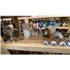 Image 5 : 4 SHELVES FULL OF ASSORTED  MODERN & VINTAGE LAMPS - FLOOR LAMPS, TABLE LAMPS, LANTERNS AND PARTS