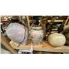 Image 8 : 4 SHELVES FULL OF ASSORTED  MODERN & VINTAGE LAMPS - FLOOR LAMPS, TABLE LAMPS, LANTERNS AND PARTS
