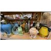 Image 5 : 4 SHELVES FULL OF ASSORTED  MODERN & VINTAGE LAMPS - FLOOR LAMPS, TABLE LAMPS, LANTERNS AND PARTS