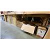 Image 8 : 4 SHELVES FULL OF ASSORTED  MODERN & VINTAGE LAMPS - FLOOR LAMPS, TABLE LAMPS, LANTERNS AND PARTS