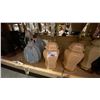 Image 8 : 4 SHELVES FULL OF ASSORTED  MODERN & VINTAGE LAMPS - FLOOR LAMPS, TABLE LAMPS, LANTERNS AND PARTS
