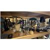 Image 4 : 4 SHELVES FULL OF ASSORTED  MODERN & VINTAGE LAMPS - FLOOR LAMPS, TABLE LAMPS, LANTERNS AND PARTS