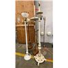 Image 1 : GROUP OF 7 VINTAGE FLOOR LAMPS *NO SHADES*