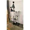 Image 1 : GROUP OF 6 BLACK MODERN FLOOR LAMPS *2 WITH NO SHADES*
