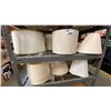 Image 3 : LARGE GROUP OF ASSORTED LAMP SHADES *GREY SHELF UNIT NOT INCLUDED*