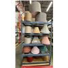 Image 1 : LARGE GROUP OF ASSORTED LAMP SHADES *GREY SHELF UNIT NOT INCLUDED*