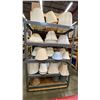 Image 1 : LARGE GROUP OF ASSORTED LAMP SHADES *GREY SHELF UNIT NOT INCLUDED*
