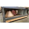 Image 4 : LARGE GROUP OF ASSORTED LAMP SHADES *GREY SHELF UNIT NOT INCLUDED*