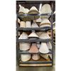 Image 1 : LARGE GROUP OF ASSORTED LAMP SHADES *GREY SHELF UNIT NOT INCLUDED*