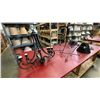 Image 1 : GROUP OF 4 BLACK METAL HANGING LIGHT FIXTURES