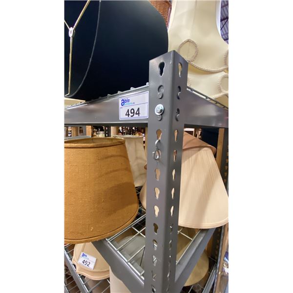 ULINE GREY METAL HEAVY DUTY MOBILE 5 TIER SHELF UNIT WITH MESH DECK - APPROX.4FT X 2FT X 6FT HIGH