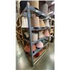 Image 3 : ULINE GREY METAL HEAVY DUTY MOBILE 5 TIER SHELF UNIT WITH MESH DECK - APPROX.4FT X 2FT X 6FT HIGH