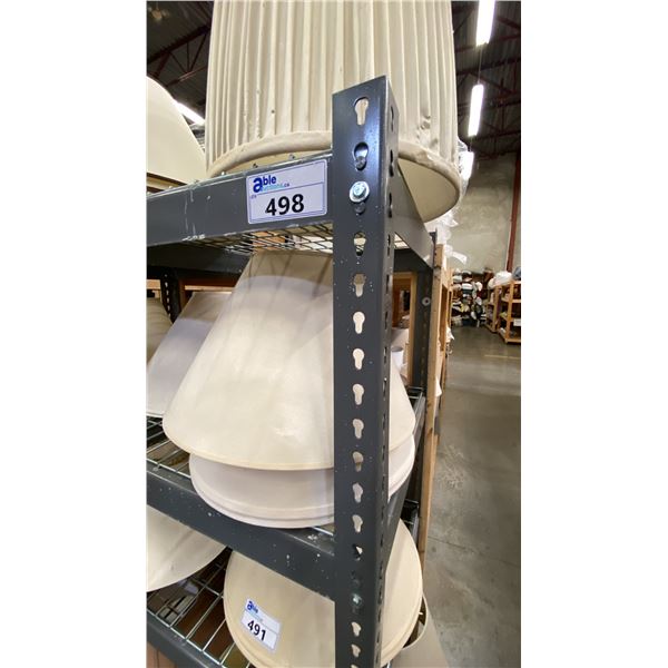 ULINE GREY METAL HEAVY DUTY MOBILE 5 TIER SHELF UNIT WITH MESH DECK - APPROX.4FT X 2FT X 6FT HIGH