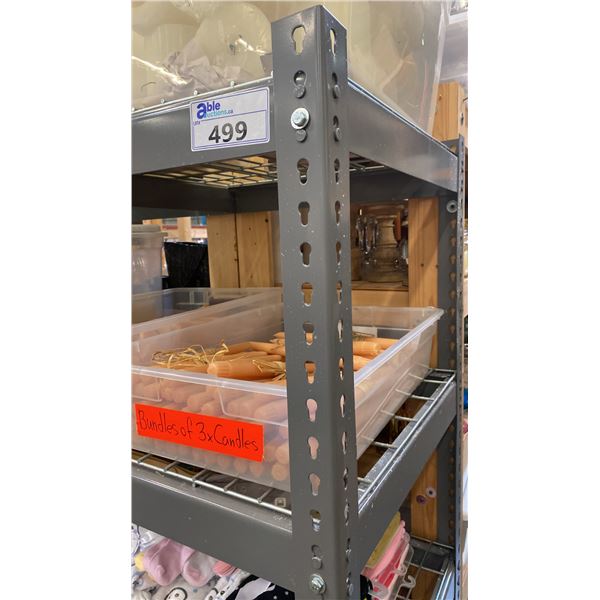 ULINE GREY METAL HEAVY DUTY MOBILE 5 TIER SHELF UNIT WITH MESH DECK - APPROX.4FT X 2FT X 6FT HIGH