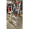 Image 2 : 2 SMALL ALUMINIUM FRAMED FOLDING STEP LADDERS -