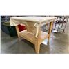 Image 1 : WOODEN WORK TABLE - APPROX. 4FT X 3FT X 3FT HIGH