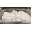 Image 2 : GROUP OF 6 PLASTIC STORAGE BIN OF WHITE DROP CLOTHS