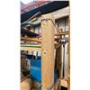 Image 10 : WOODEN MOBILE SHELF UNIT AND CONTENT - ASSORTED GARDEN TOOLS AND CAMPING ITEMS