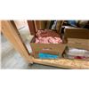 Image 6 : 2 WOODEN MOBILE SHELVING UNITS WITH ASSORTED CONTENTS