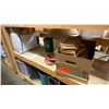 Image 4 : 4 SHELVES OF MOSTLY SMALL TRASH BINS AND MISCELLANEOUS HOUSEHOLD ITEMS
