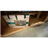 Image 7 : 3 SHELVES OF ASSORTED ITEMS- TV, TELESCOPE, MEDICINE CABINETS, CEILING FAN AND MORE
