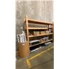 Image 1 : 3 SHELVES AND 1 BARREL OF ASSORTED ELECTRICAL AND MISCELLANEOUS ITEMS