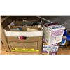 Image 7 : 3 SHELVES AND 1 BARREL OF ASSORTED ELECTRICAL AND MISCELLANEOUS ITEMS