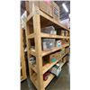 Image 2 : MOBILE WOODEN 5 TIER SHELVING UNIT - APPROX. 8FT X 2FT X 6 1/2FT HIGH *CONTENTS NOT INCLUDED*