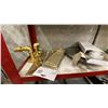 Image 3 : HEAVY METAL RED 4 TIER SHELF UNIT WITH CONTENTS  - APPROX. 5 1/2FT X 1 1/2FT X 7 1/2FT