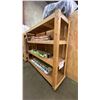 Image 2 : MOBILE WOODEN 4 TIER SHELVING UNIT - APPROX. 8FT X 2FT X 7FT HIGH *CONTENTS NOT INCLUDED*
