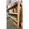Image 2 : MOBILE WOODEN 4 TIER SHELVING UNIT - APPROX. 8FT X 2FT X 7FT HIGH *CONTENTS NOT INCLUDED*