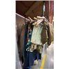 Image 1 : ONE RACK OF ASSORTED CLOTHING AND CURTAINS (MOSTLY CURTAINS) *RACK NOT INCLUDED*