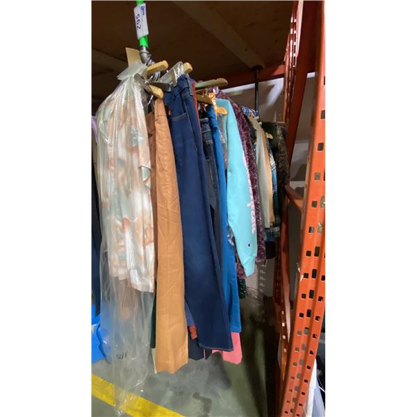 ONE RACK OF ASSORTED CLOTHING) *RACK NOT INCLUDED*