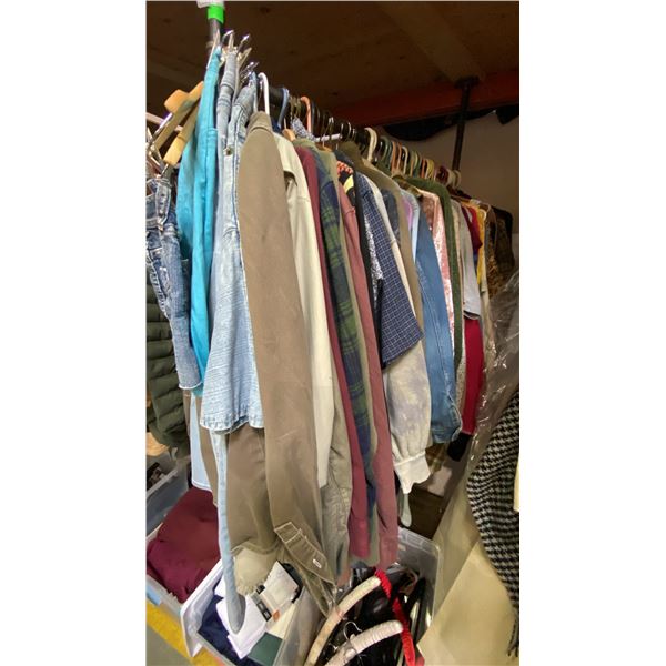 ONE RACK OF ASSORTED CLOTHING) *RACK NOT INCLUDED*
