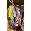 Image 1 : ONE RACK OF ASSORTED CLOTHING AND CURTAINS (MOSTLY CURTAINS) *RACK NOT INCLUDED*