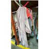 Image 1 : ONE RACK OF ASSORTED CLOTHING AND CURTAINS (MOSTLY CURTAINS) *RACK NOT INCLUDED*
