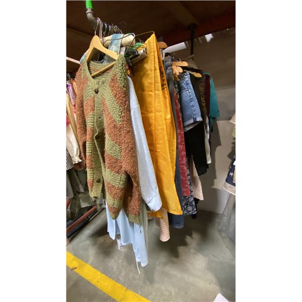 ONE RACK OF ASSORTED CLOTHING) *RACK NOT INCLUDED*