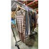 Image 1 : MOBILE WARDROBE RACK WITH ASSORTED CLOTHING