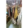 Image 2 : MOBILE WARDROBE RACK WITH ASSORTED CLOTHING