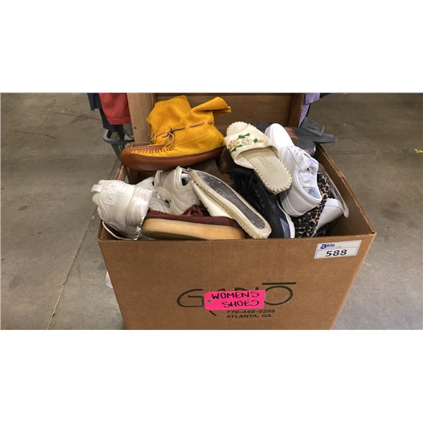 ONE BOX OF ASSORTED WOMENS SHOES