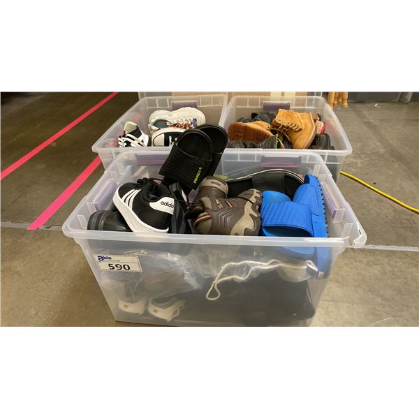 3 BOXES OF ASSORTED MEN'S SHOES