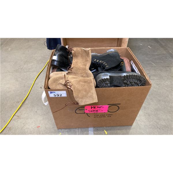 ONE BOX OF ASSORTED MEN'S SHOE'S
