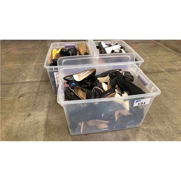 3 BOXES OF ASSORTED WOMEN'S SHOE'S